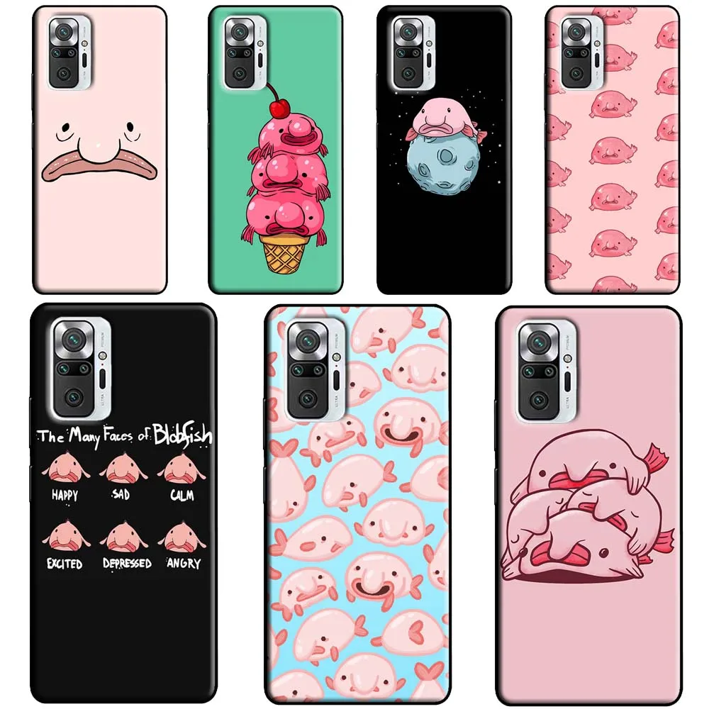 Blobfish Case For Xiaomi Redmi Note 12 Pro 11 8 9 10 Pro 9S 10S 11S 12S Redmi 12C 10C 9C 10A Cover