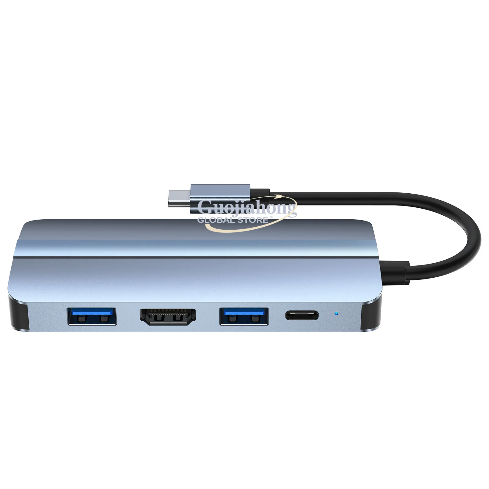 

Cross-border, new 7-in-1 desktop computer, mobile phone, office screen projection Game LIVE multi-function USB docking station
