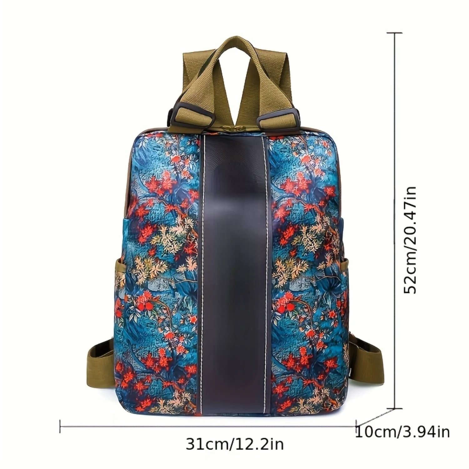 Womens Backpack, Fashionable Floral Pattern Backpack, Classic Nylon Anti-theft Bag For Travel Commuting Cook wear for camping