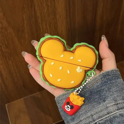 मनमोहक और अनोखा मिकी माउस मिनी बर्गर एयरपॉड्स प्रो 2/3 केस, जेनरेशन 4, 5 के लिए एप्पल ब्लूटूथ ईयरफोन कवर 10 best sales मिकी एयरपॉड्स - №3