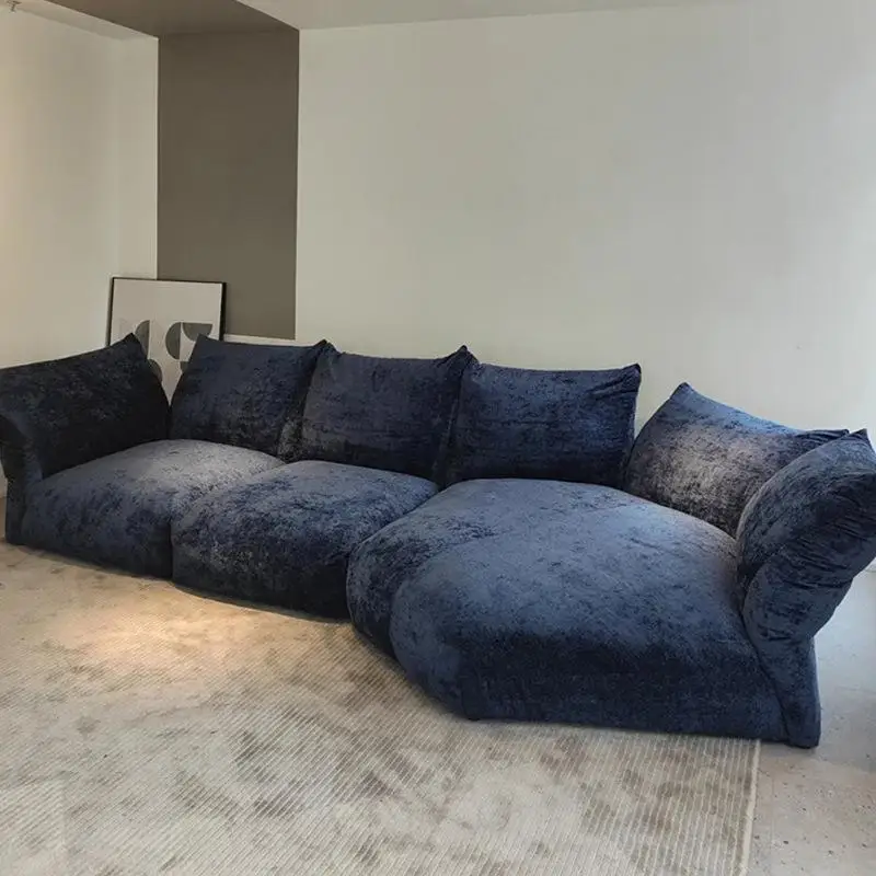 Internet celebrity petal sofa, living room curved super deep sofa