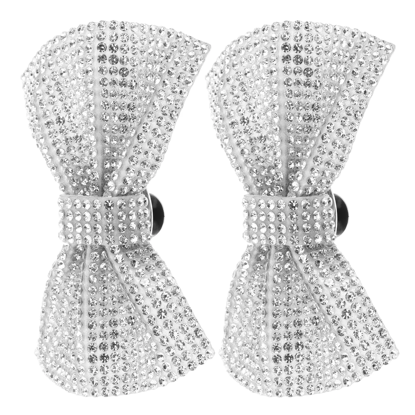 

2 Pcs .5x8cm Removable Rhinestone Bow Shoe Flowers for Wedding Bridal Heels Decor DIY Accessories Charm