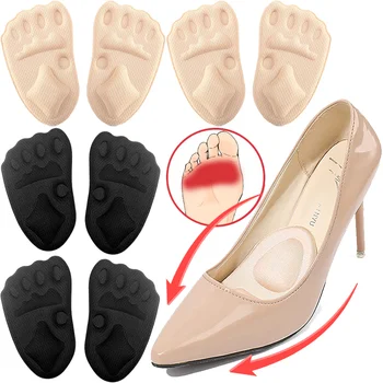 여성용 하이힐 앞발 패드, 신발 삽입 반 안창, 발바닥 근막염 통증 완화, 편안한 발 관리 마사지 발가락 패드 