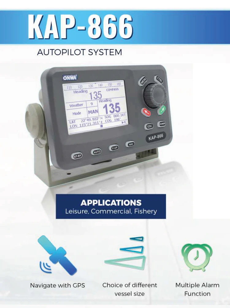 KAP-866 Complete Marine Autopilot System Essential Electronics for Boating and Nautical Navigation