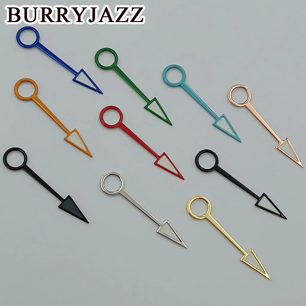 BURRYJAZZ NH34 GMT Watch Hands Silver Gold Rose Gold Black BlackGrey Orange Blue Deep Blue Red Green Watch Hands Green Luminous