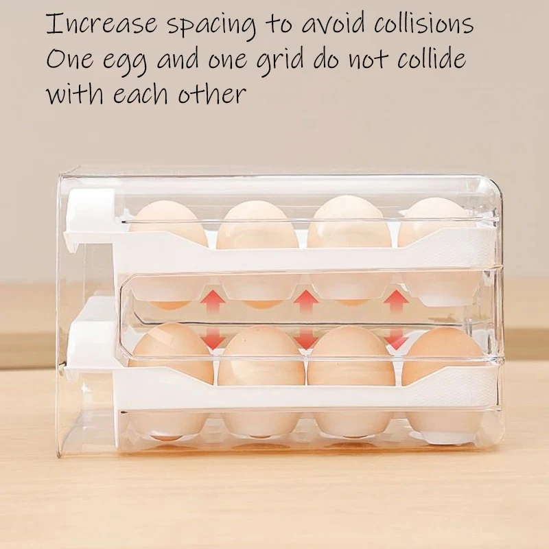 

Household Kitchen Storage RackKitchen Egg Storage Rack, 1, 2-Story Drawer Style, Can Store Eggs For One Month, Large Capacity,