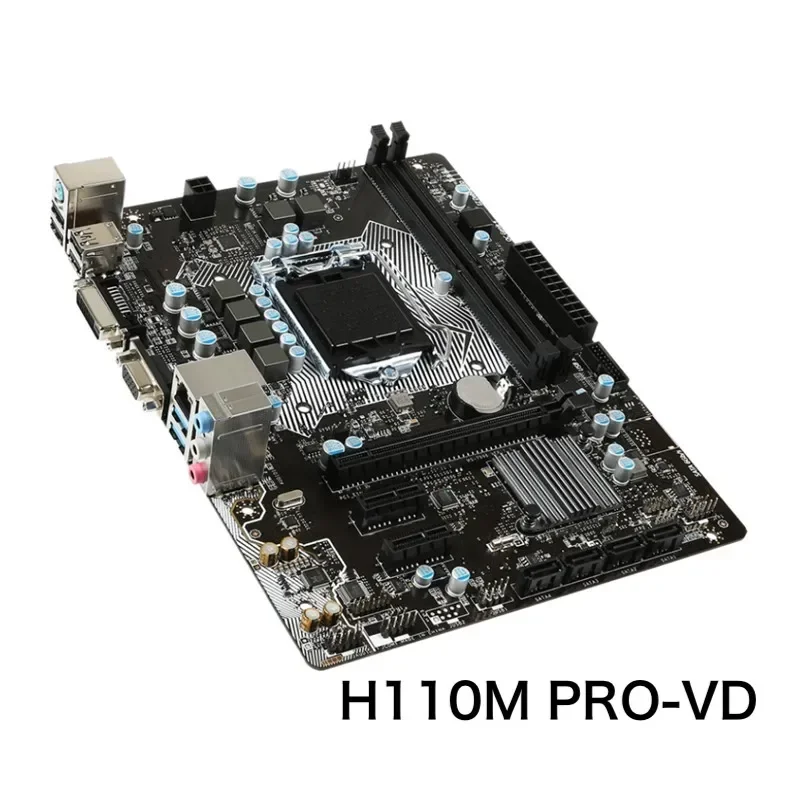 اللوحة الأم MSI H110M PRO-VD 32GB LGA 1151 DDR4 مايكرو ATX H110 اللوحة الرئيسية 100% تم اختبارها بشكل جيد وتعمل بالكامل شحن مجاني