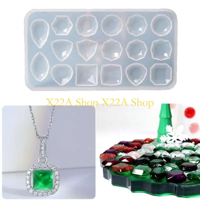 Unique Square Heart Round Shapes Resin Epoxy Pendant Molds Earring DIY Craft Arts