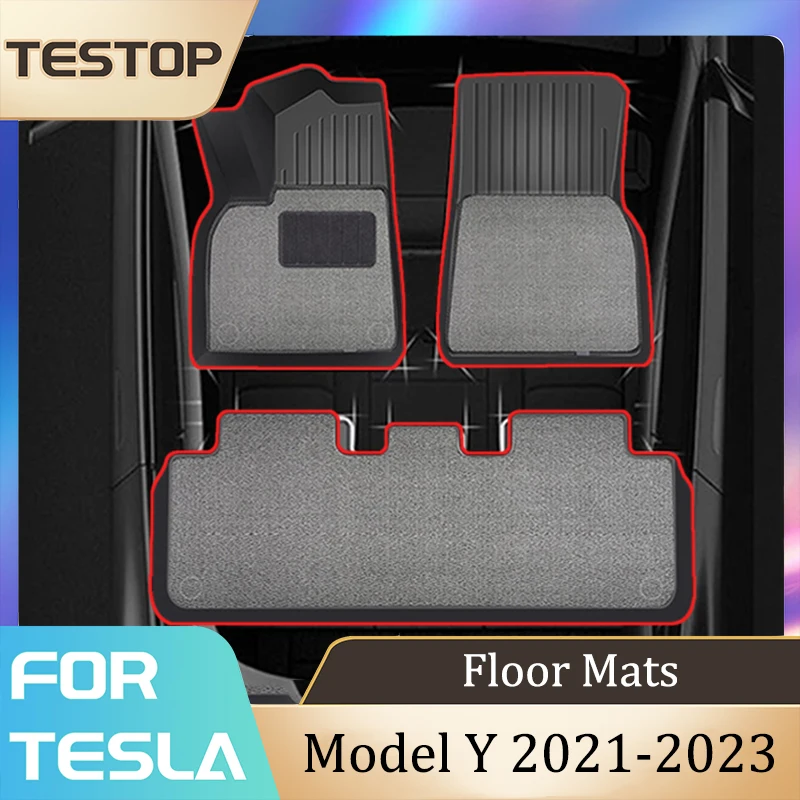 

Floor Mats For Tesla Model Y Left Rudder Floor Mat Full Fit Pad For Tesla Model Y 2021-2023 Accessories Non-slip TPE Floor Mat