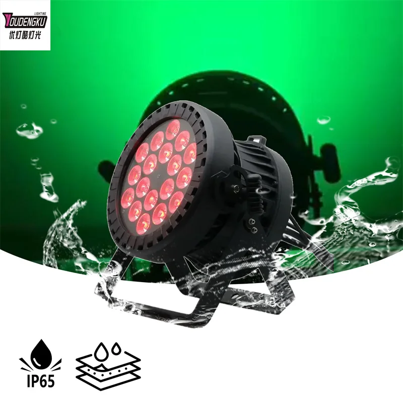 

8 pieces led par can light IP65 18x10w led par light rgbw 4in1 event wedding waterproof par light
