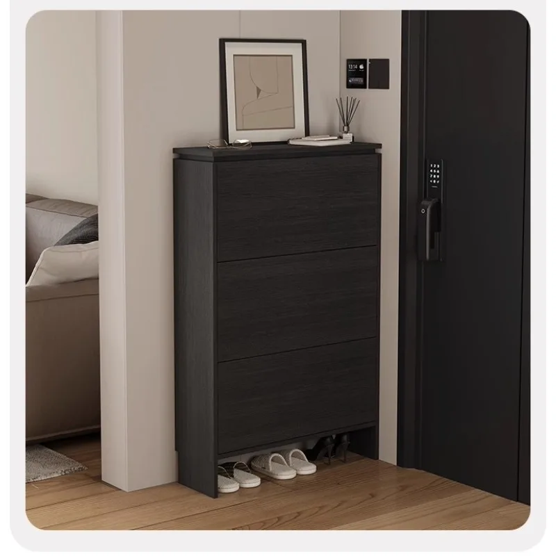 wood Multi-layer shoe cabinet  ultra-thin tipping bucket shoe cabinet for Bedroom Living room household Furniture