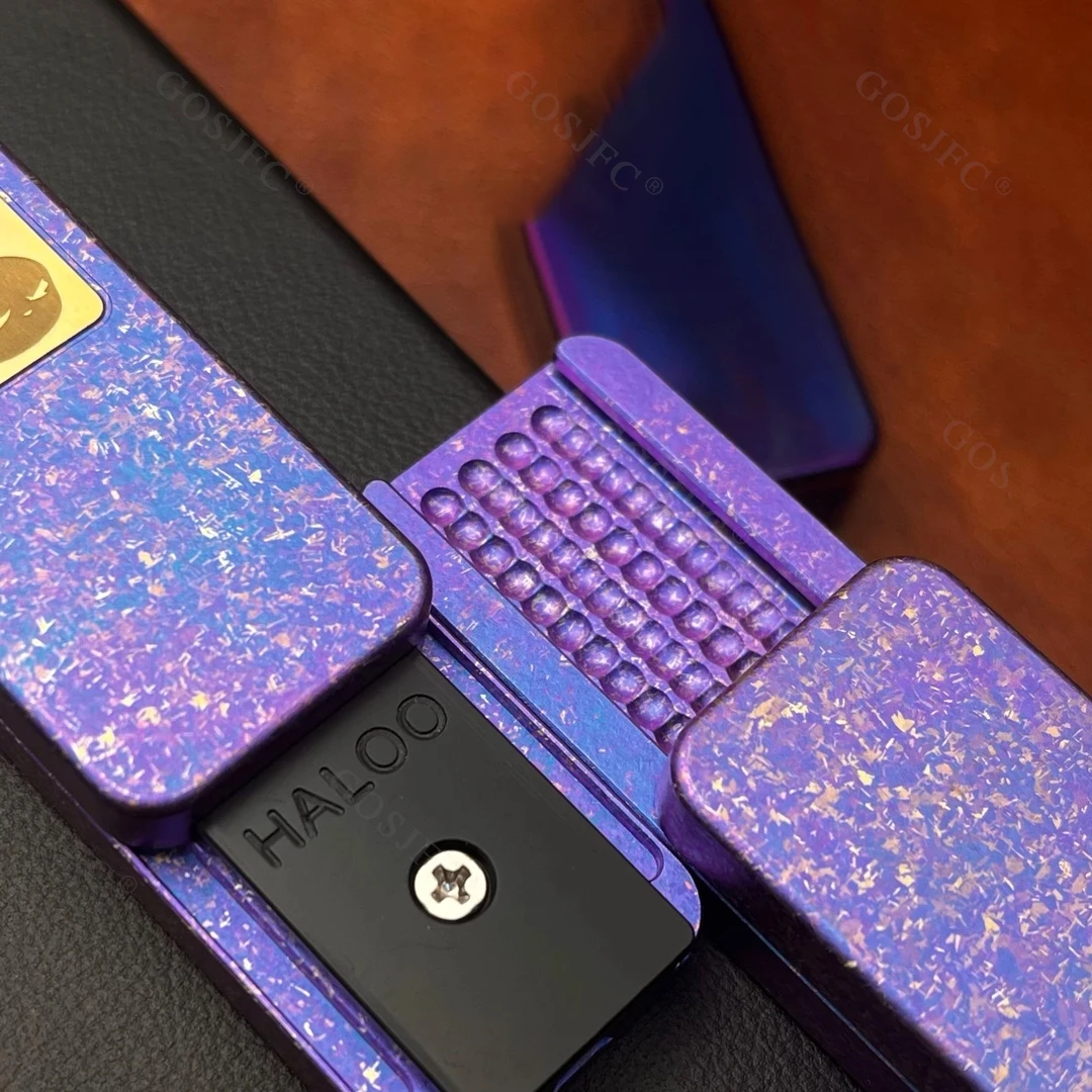 Czterokanałowy mechaniczny gęsty tor ze stopu tytanu Crazy Rabbit z bezpośrednim pchaniem Dingding push card EDC toys