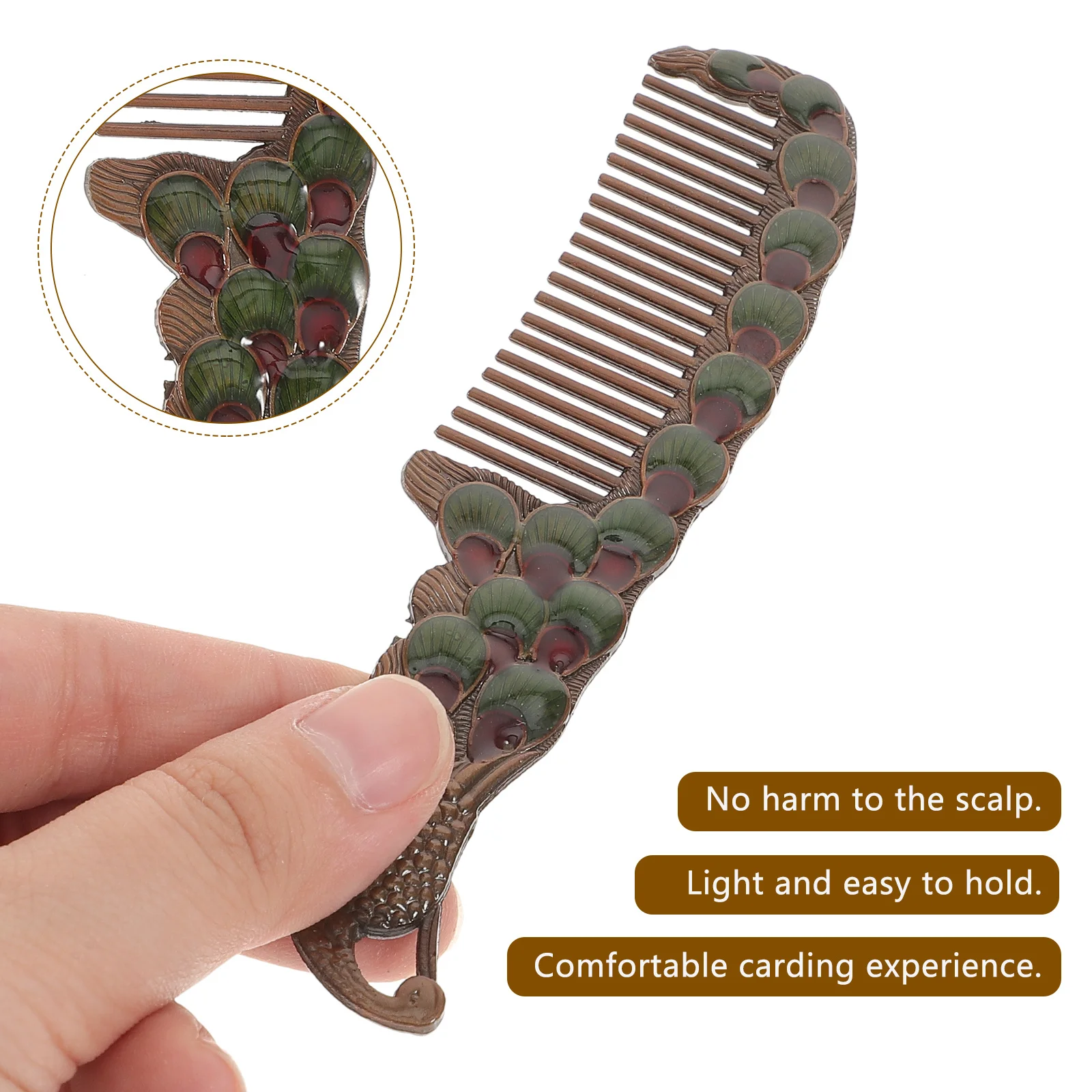 1 ensemble de miroir de maquillage Vintage et peigne, accessoires de commode portables pour voyage, école, salle de sport