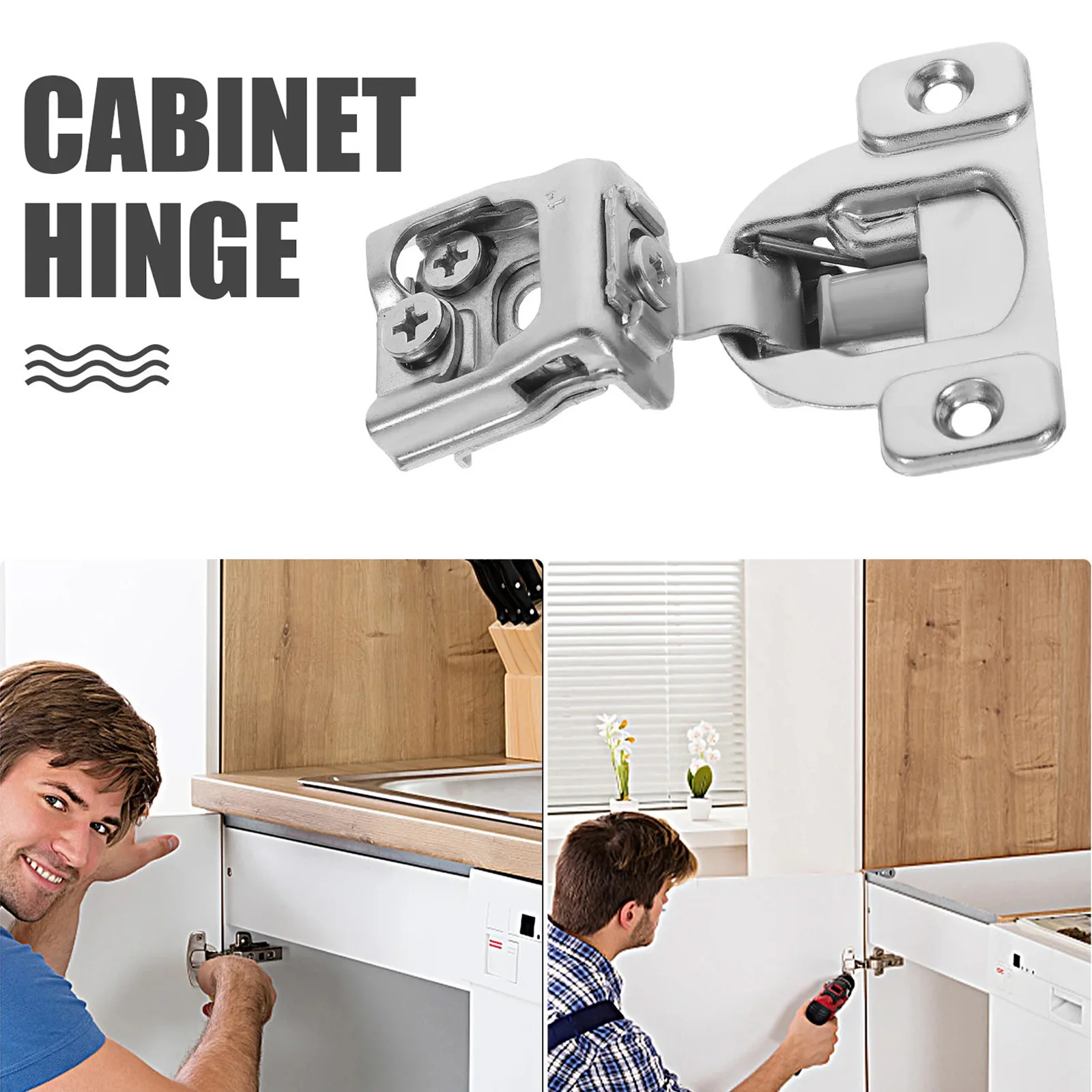 Cabinet Hinge Professional 3D Adjustable Soft Close Short Arm Hinges for Kitchen Cupboard Wardrobe Doors Durable Steel
