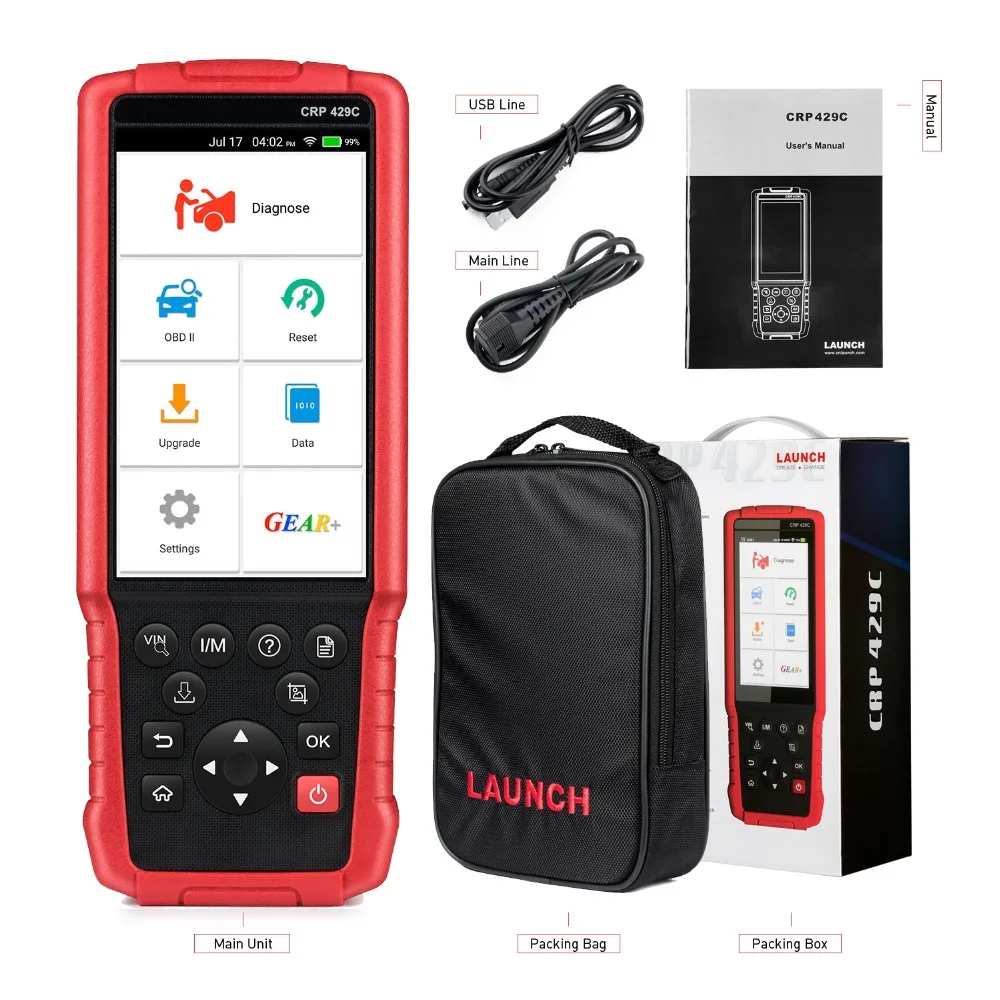 

2024 X431 CRP429C OBD2 Code Reader Scanner Auto Diagnostic Tool for Testing /ABS/Arbag/AT 11 Reset Function