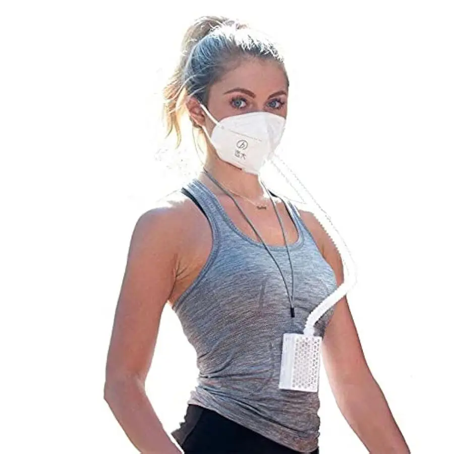 

Breathe Easier AirPro Mask Rechargeable Reusable Air Purifying Respirator with a HEPA Filter