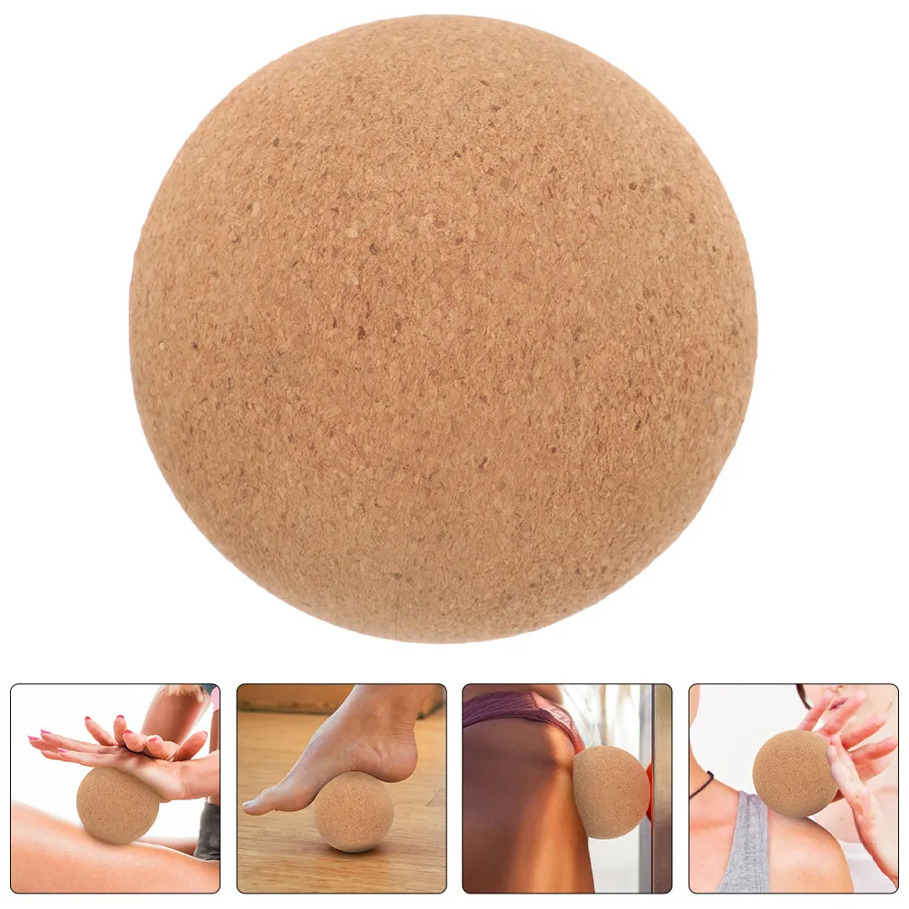 Cork Massage Ball Eco Friendly High Density Yoga Roller for Reflexology Connective Tissue Release Muscle Fatigue Relief Back
