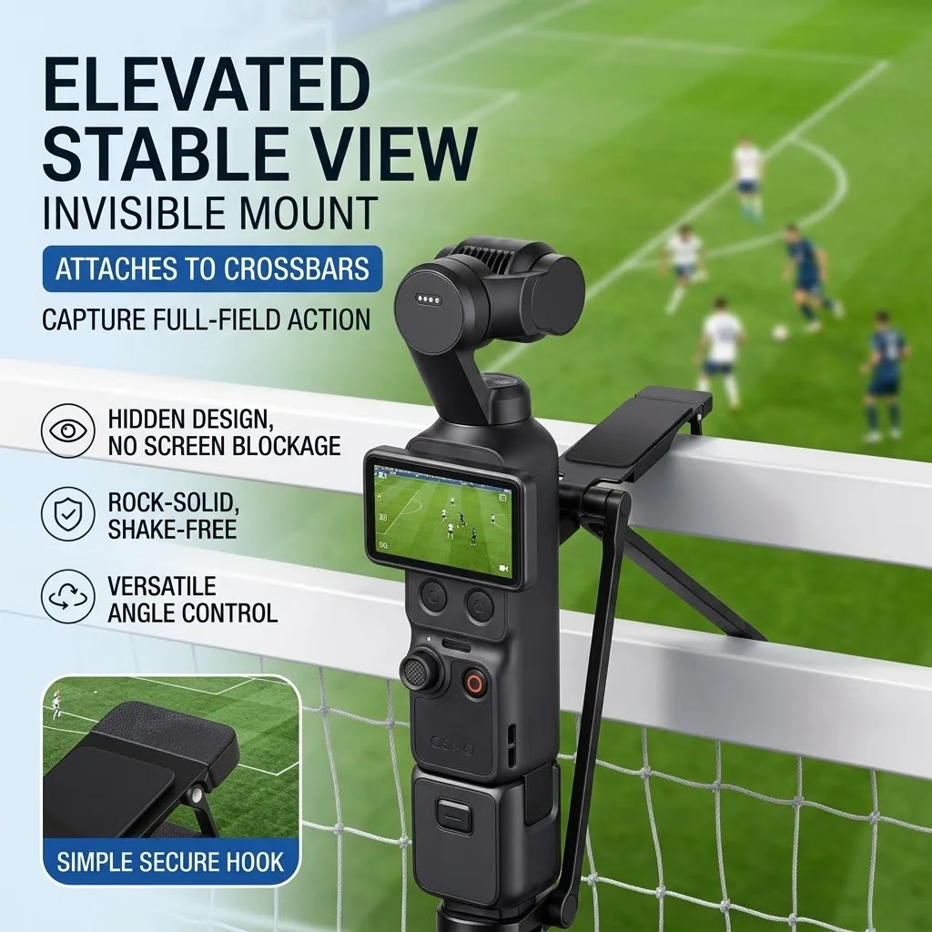 Magnetic Selfie Stick Tripod Portable Handle Grip Stand Compatible with DJI Pocket 4 3 2 Pocket Series Vlog Shooting Accessories