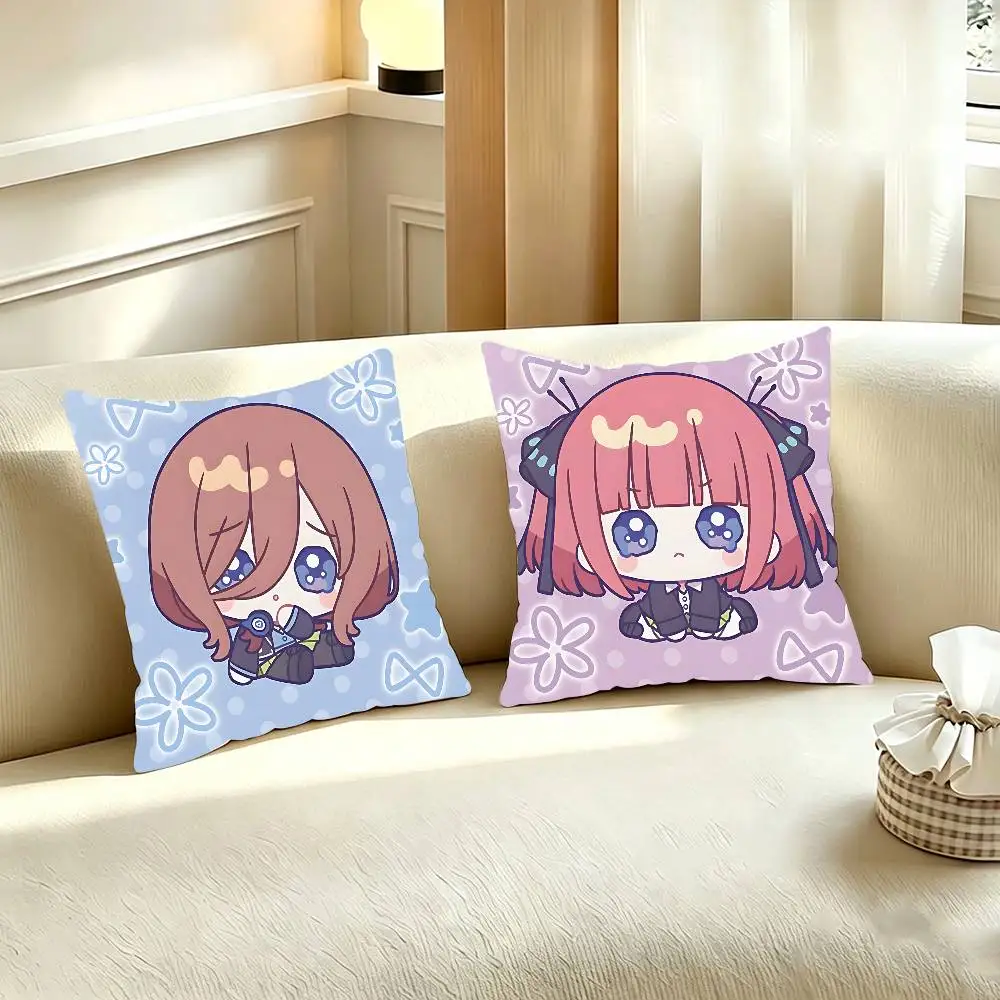 The Q-Quintessential Q-Quintuplets Printed Pillow Cover Cushion Case Simple Sofa Pillow Case No Pillow Core