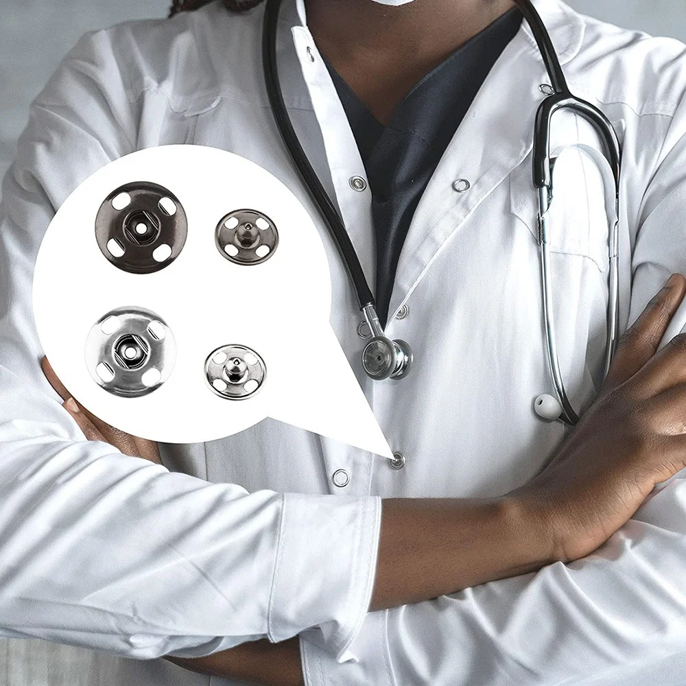 خطافات خياطة عيون أدوات تحديد الملابس ، أزرار الطقات المعدنية ، السحابات للسراويل ، فستان تنورة ، لتقوم بها بنفسك العرض ، مجموعة 100 قطعة #5