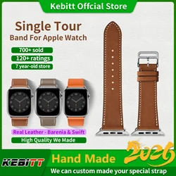 Kebitt For Apple Watch Series11 10 Ultra3 2 9 8 7 6 SE3 Strap High Quality Genuine Leather Band Iwatch 46 42 41 45 49mm Bracelet