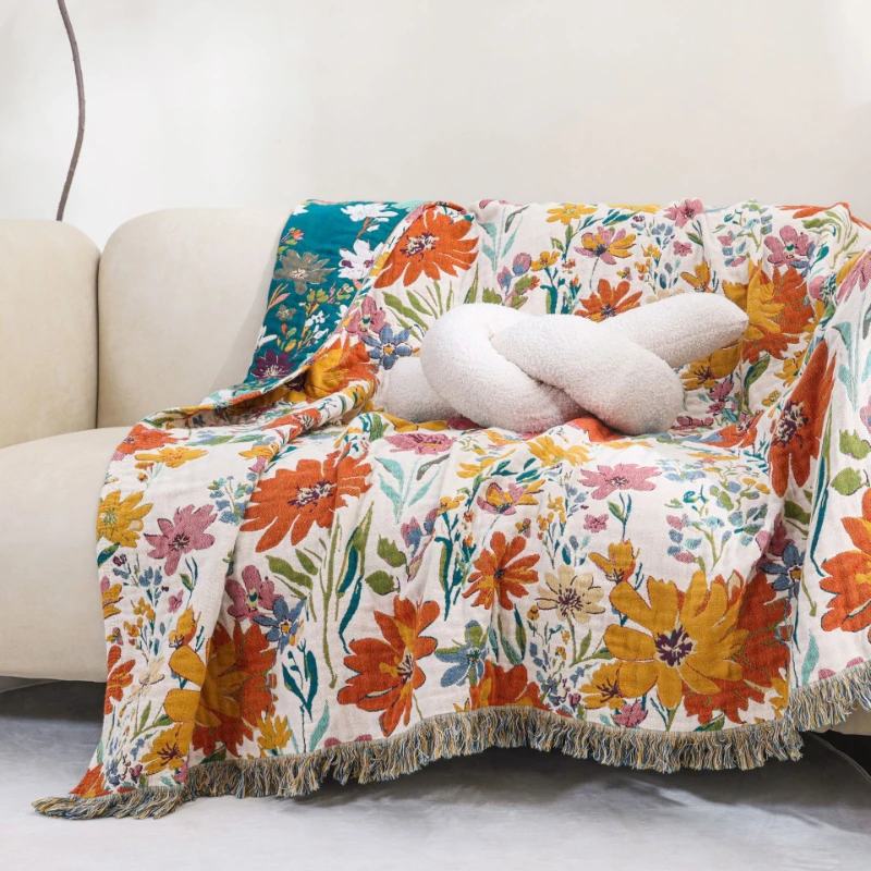 100% Cotton Gauze Sofa Cover & Throw Blanket - Sofa Couch Protector, Summer Cooling Blankets, Breathable Multi-Use Home Decor