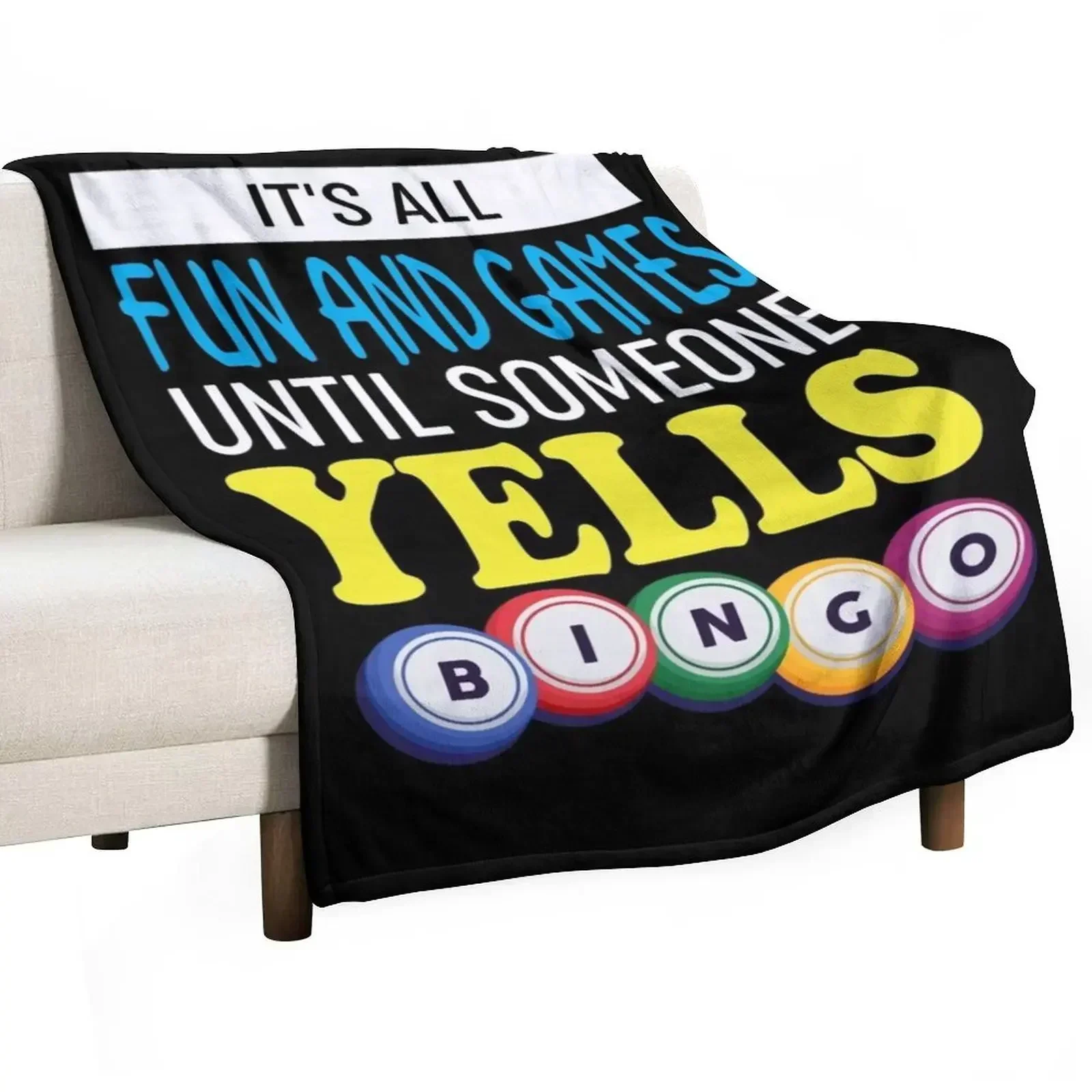 Funny Bingo Lover Throw Blanket Luxury St bed plaid Blankets