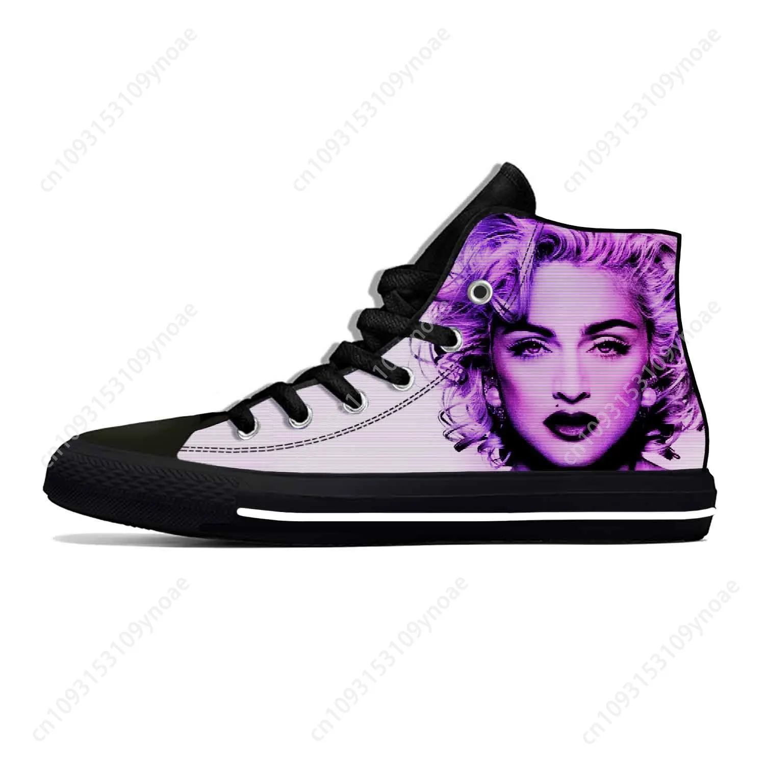 Madonna Pop Music Singer Fashion Funny Popular Casual Cloth Shoes High Top Lightweight Breathable Mens Womens Teenager Sneakers