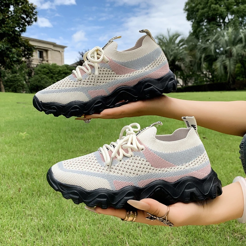 

Summer New Fashion Women's Sneaker Comfortable Casual Sports Shoes Breathable Soft Non-slip Flat Mesh Shoes Women's Shoes