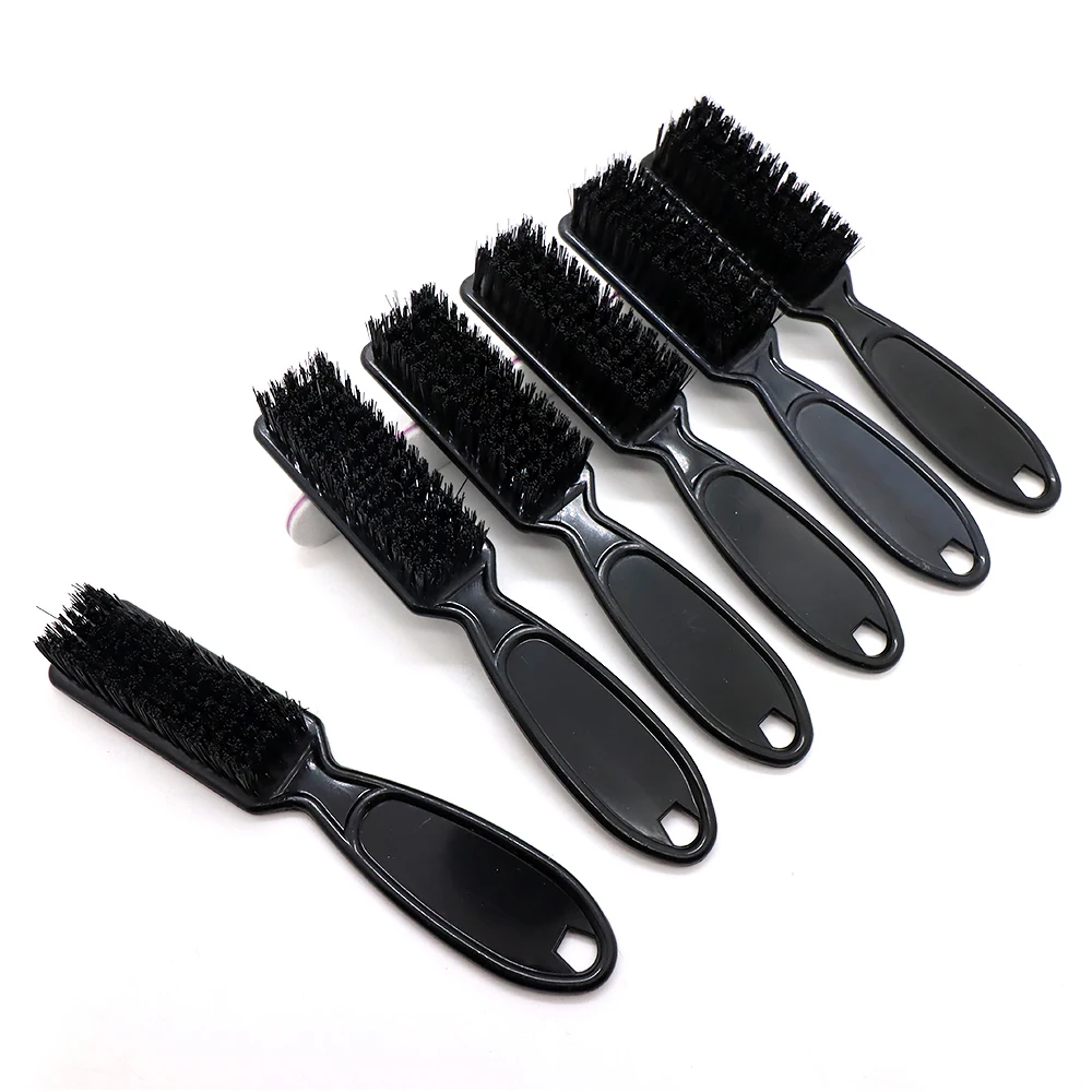 2/6/10Pcs Plastic Nail Brushes Black Soft Hair Brush Handle Grip Manicure Brushes For Cleaning Fingernails Pedicure Accessories