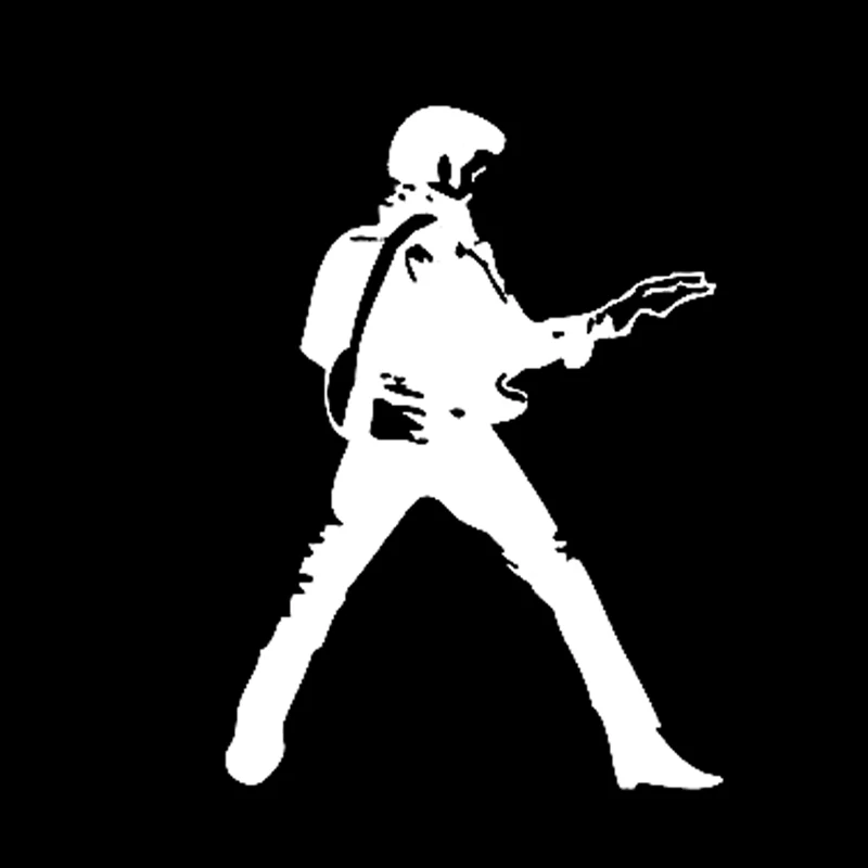 Black Silver Elvis Music PVC Sticker Motorcycle Car Mot Sticker Art Edition 9.8CM * 13.5CM