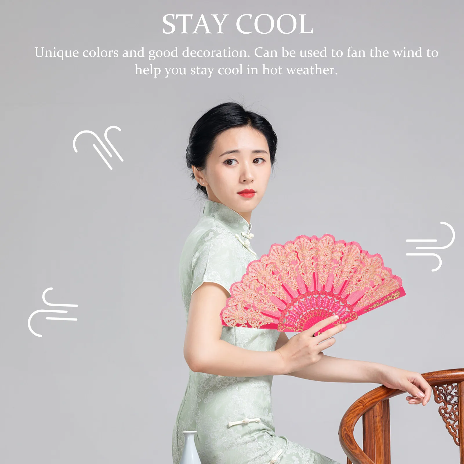 Luxury Handcrafted Traditional Chinese Fan Foldable Lightweight Elegant Accessory for Formal Events Ballroom Dance Wedding Hand