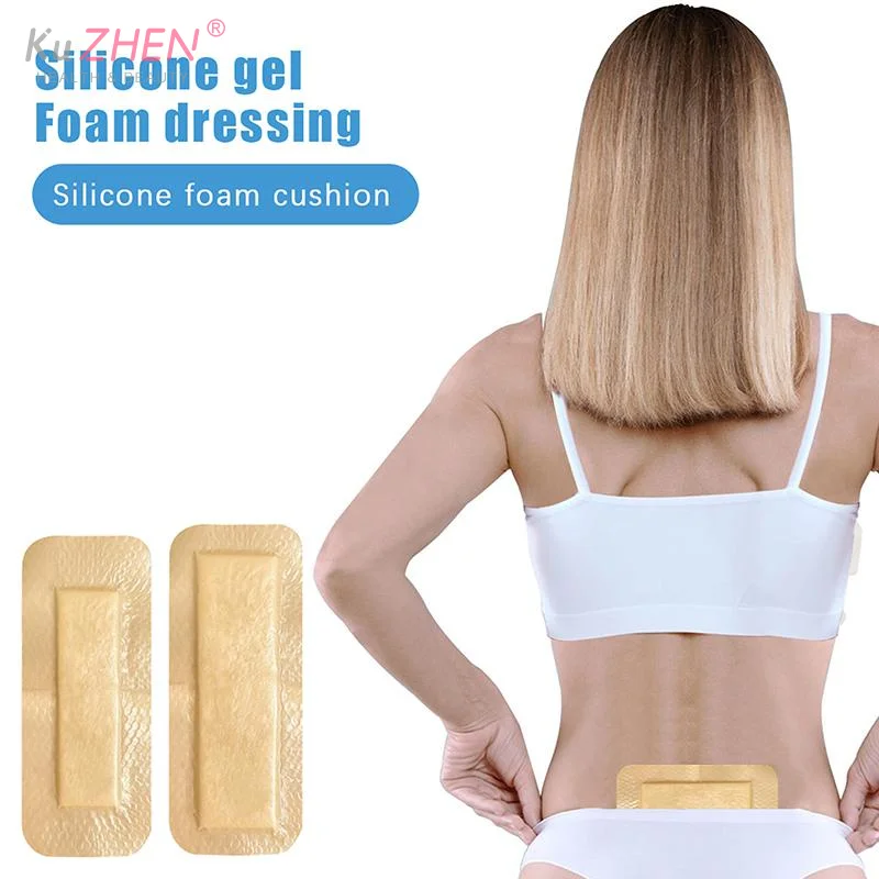 Silicone Gel Foam Adhesive Dressing Wound Dressing Sterile Bedsore Healing Pad Patch Pressure Ulcer Pad For Bedridden Patients