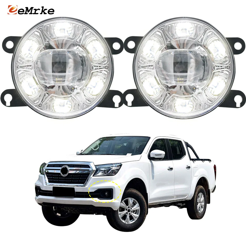

Pair Led Fog Lights Assembly for Dongfeng Rich 6 DF6 DFSK D1 Car PTF Headlights with Clear Lens White DRL Daytime Running Lamp
