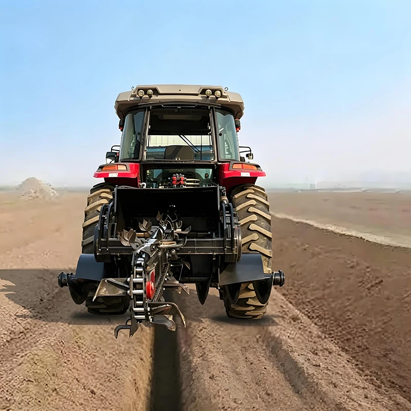 Ride On Trencher Attachment for Tractor Heavy Duty Trench Digger for Irrigation Drainage Pipeline Ditch Construction Use