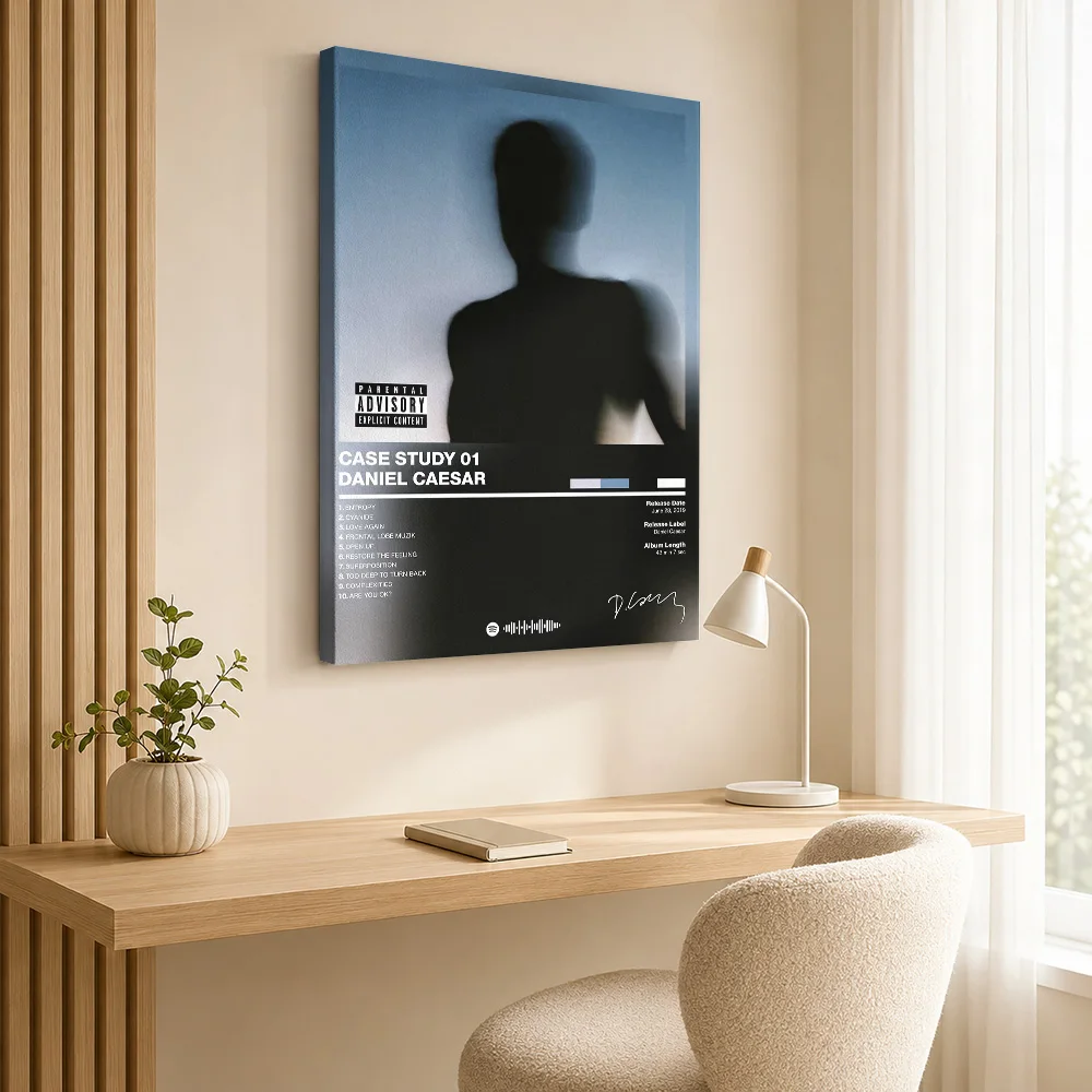 Daniel Caesar Case Study 01 Album Canvas Painting Poster Bold Style Wall Art With Personalized Photo For Bedroom Ideal Fan Gift