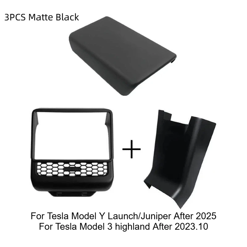 3PCS Matte Black