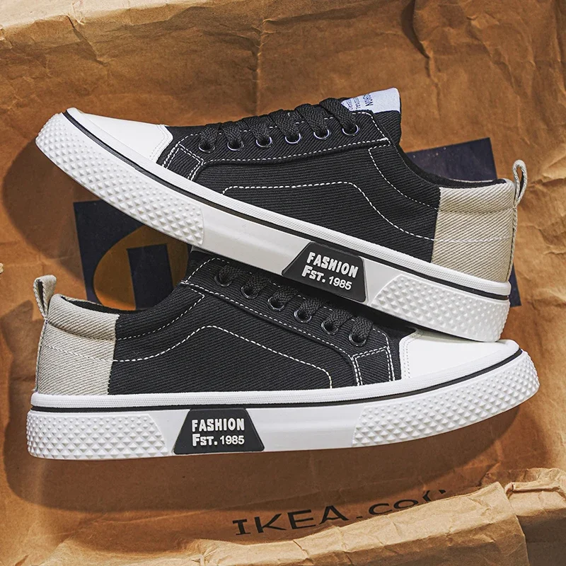 

Men's casual sports shoes canvas shoes trendy low top plus size 45464748 multi-color