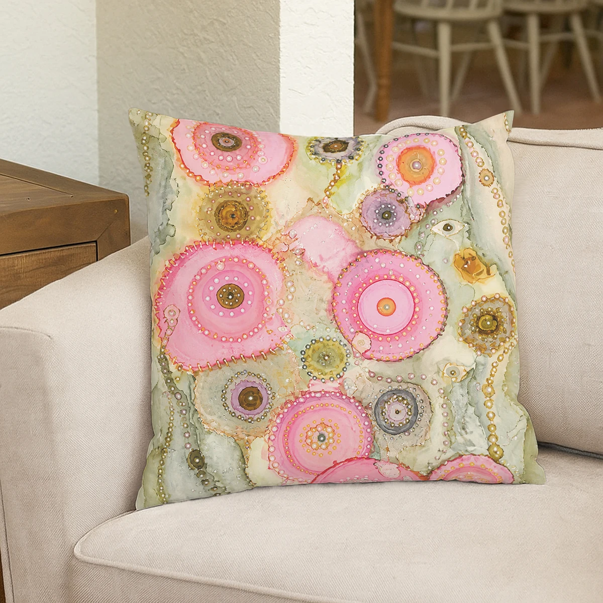 Cartoon Fish Pattern Polyester Pillow Cover - Decorative Cushion Case for Sofa, Bedroom and Living Room, No Insert Included