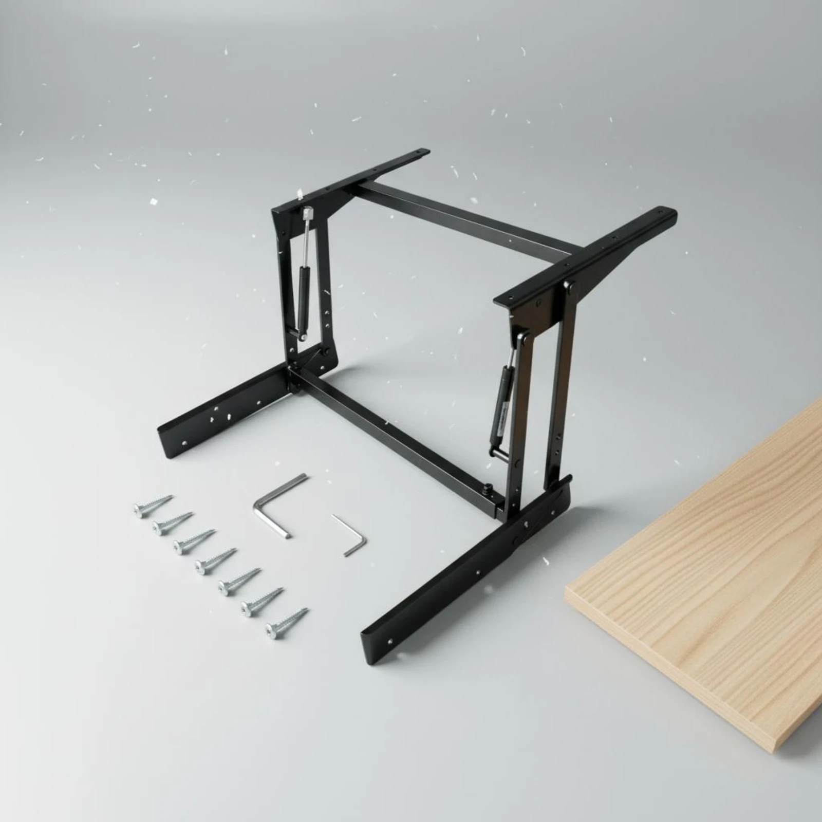 6 Sets Folding Table Lift Mechanism Multi-Use Adjustable Lift Support Frame Space-Saving High Load Capacity