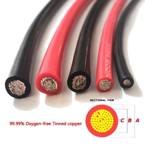 Imagen 2 del producto Cable de silicona súper Flexible 24awg 22 20 18awg 16awg 14awg 12awg 10awg 8AWG Cable eléctrico resistente al calor Cable de cobre estañado