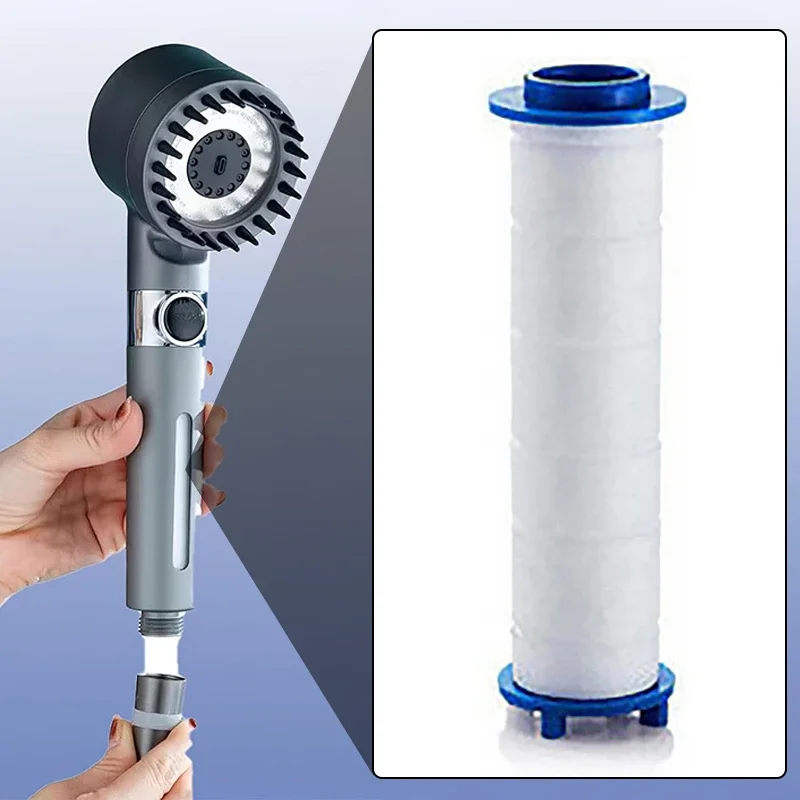 Filtered Showerhead with PP Cotton Filter Cartridge, Shower Head Water Filter, Replacement Shower Filter Element for Hard Water