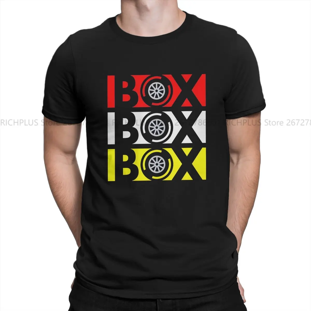 Box Box Box F1 Tyre Compound Stripes Hip Hop TShirt Formula 1 F1 Leisure Polyester T Shirt Newest Stuff For Men Women