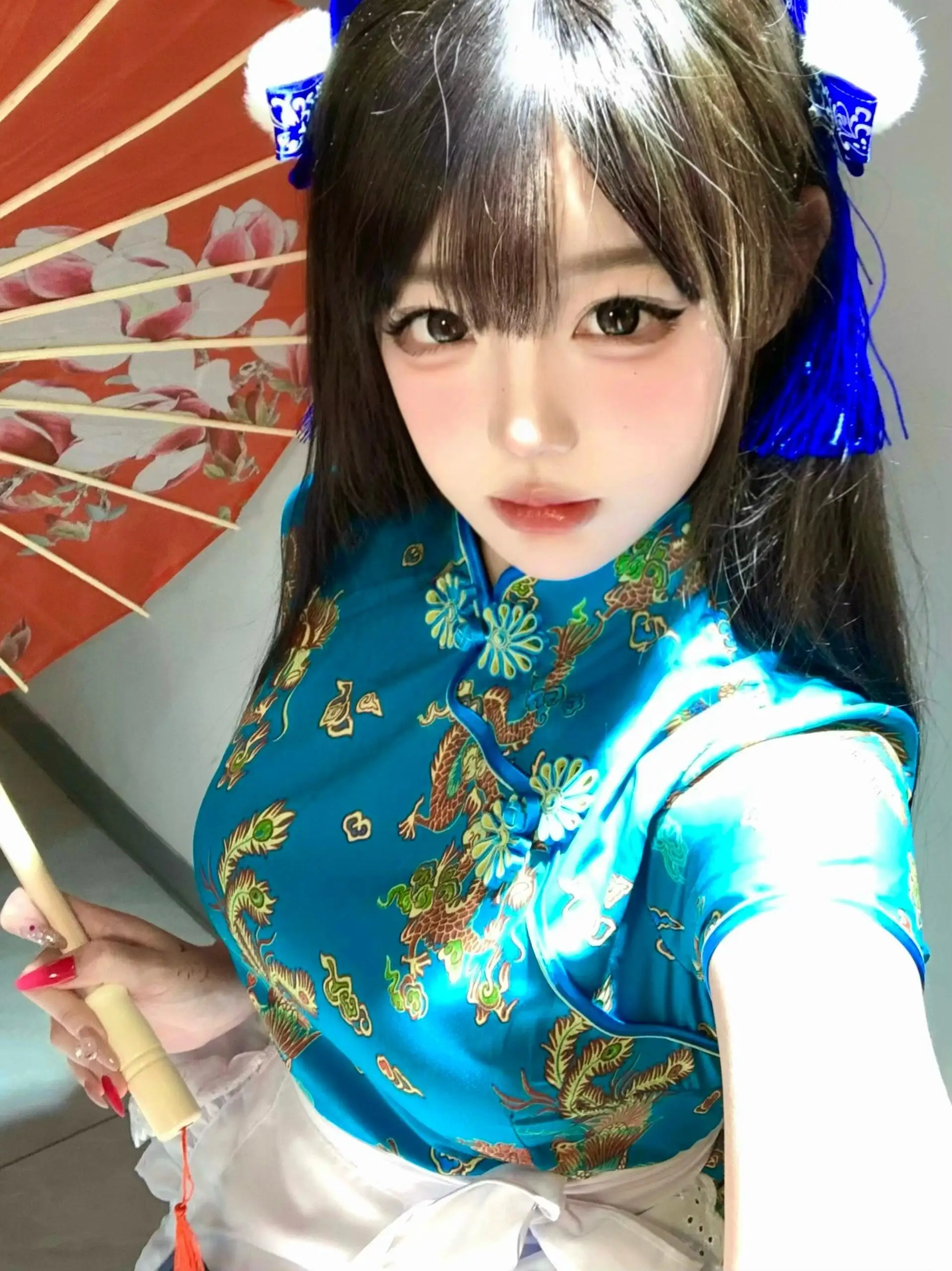 Cisas Par Cosplay New Chinese Sle  Dr Maid Lolita Set ort  round Collar Low Slit ort Sve