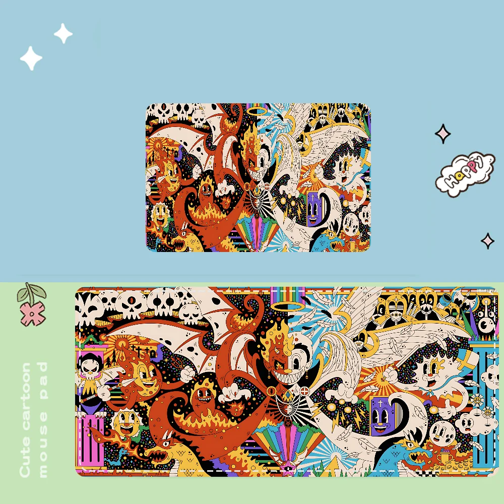 

Good Pc Cabinet And Evil Large Mousepad Table Mat Gamer Mousemats Office Mouse Mat Rubber Anti Slip Big Keyboard Mats For Comput