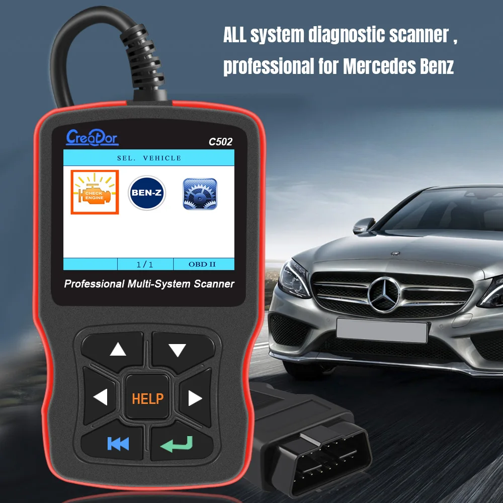 Creator C502 OBD 2 Diagnostic Tool Full Systems Auto Diagnostic Scanner Professional For Mercedes Benz W212 OBD2 Scanner