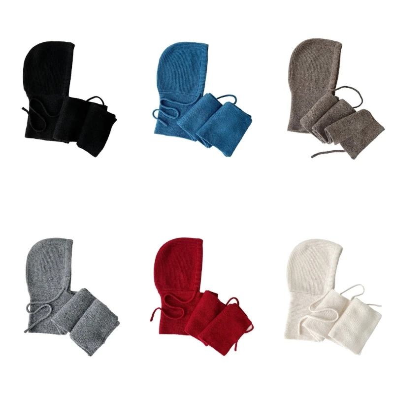 Hooded Scarf and Shoulder Wrap in Integrated Form, Designed for Warm Layering During Commuting, Travel, and Outdoor Walks D0UB