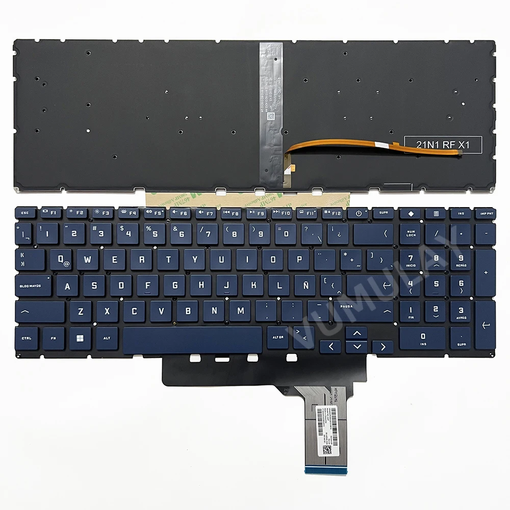 Latin/Spanish Backlit Keyboard for HP Victus 16-D 16T-D 16-D0010CA 16-D0013DX 16-D0515LA 16-E 16-E0504nw 16-E0097nr 16Z-E 15-FA