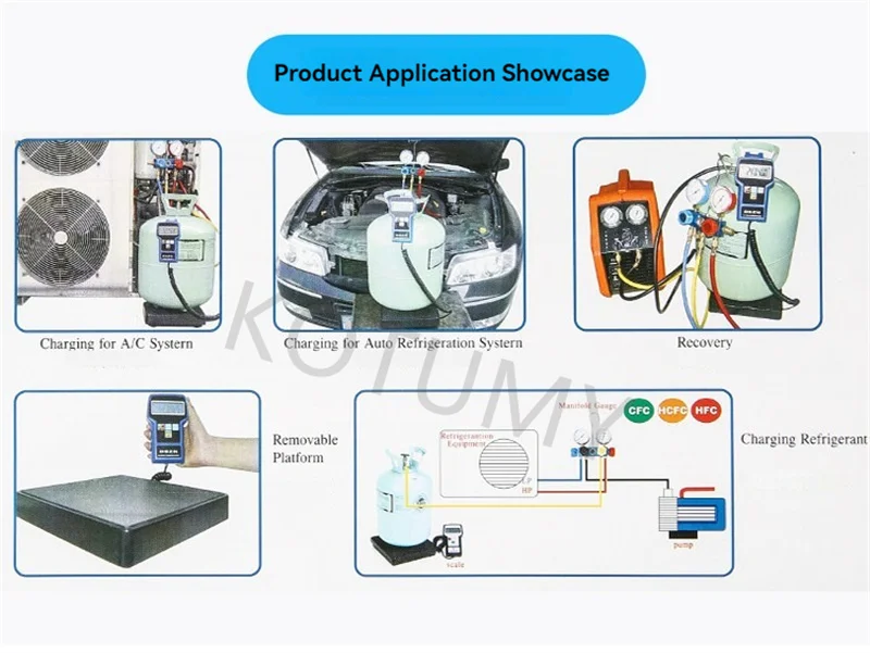 Quantitative Refrigerant Charging Electronic Scale Stable Digital Scale For Auto Maintenance Car Air Conditioning Refrigerant