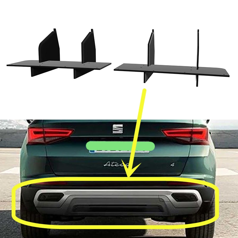 For Seat Ateca 2020--2024 Year Rear Diffuser Bumper Lips Spoiler Splitter Body Kit Accessories